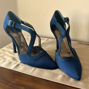 New Nina Navy Blue Heels